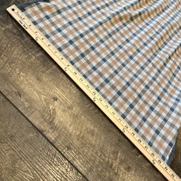 J Jill Plaid Short Sleeve Dress Gray Camel Size M - Picture 4 of 8